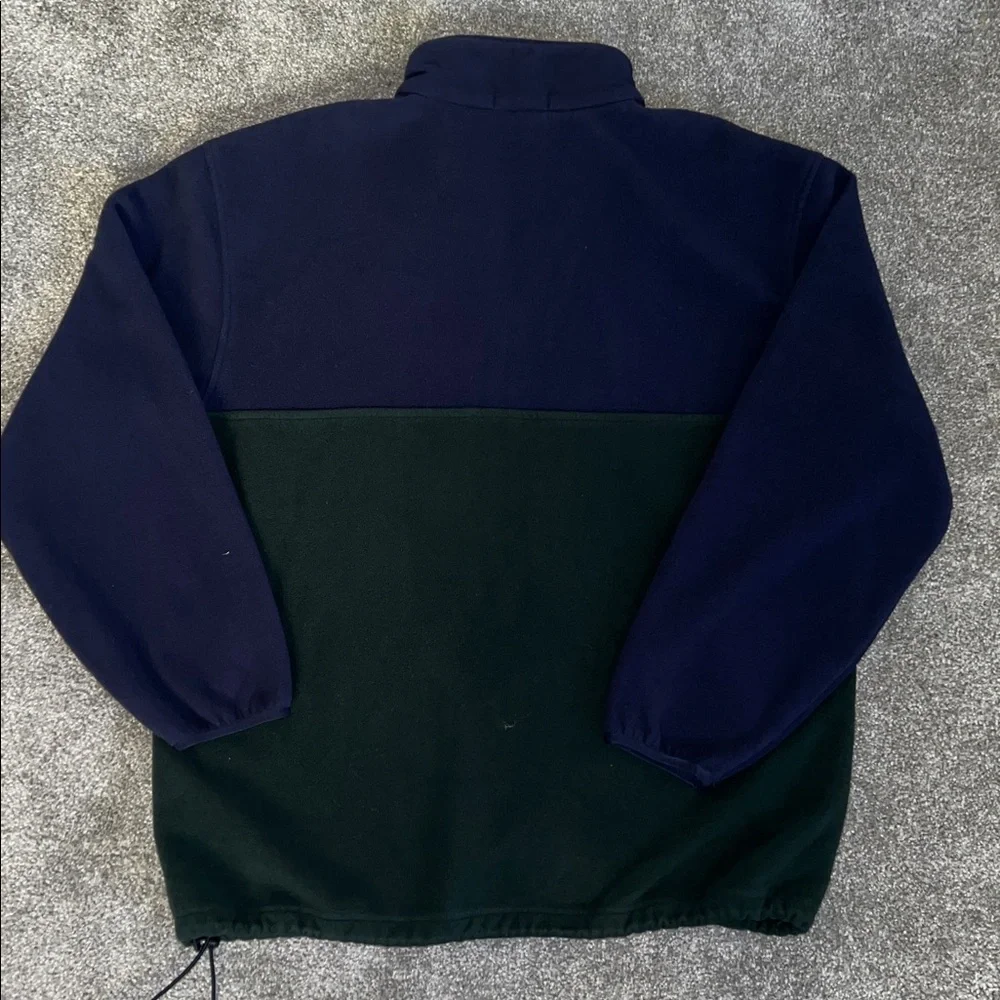 Vintage Nautica Blue and Dark Green Fleece Pullover